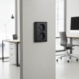 ION INDUSTRIES - Surface-mounted double socket - Matt Black 10.300.716