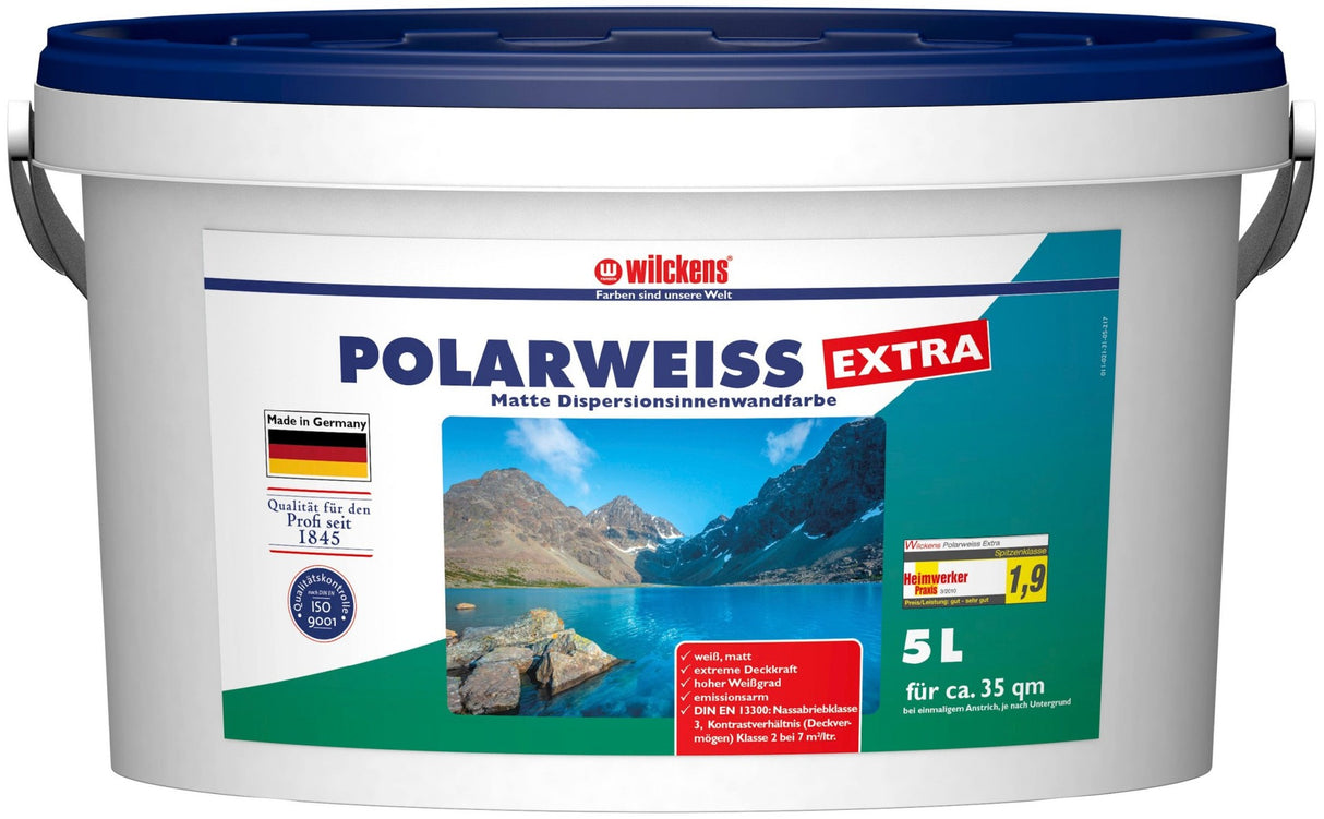 Wilckens Polar White - Matte - Latex Paint - Extra White - 10L