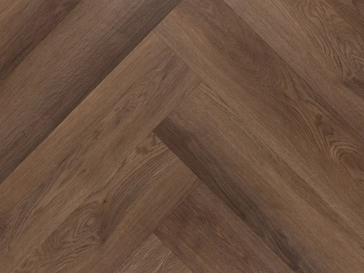 Yarenza Altessa Visgraat Brown PVC Visgraat Dryback 2,5 mm Bruin Eiken