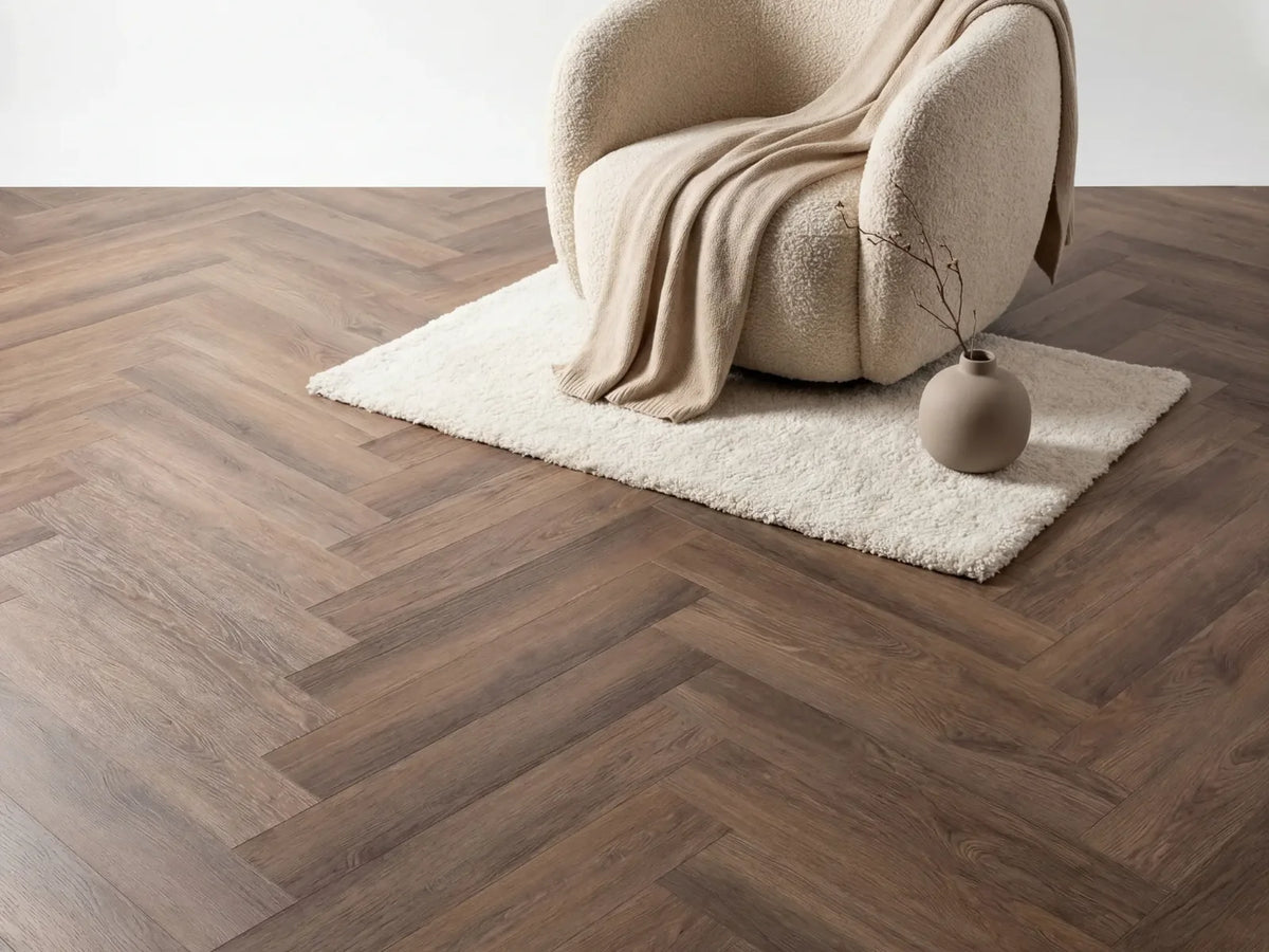 Yarenza Altessa Visgraat Brown PVC Visgraat Dryback 2,5 mm Bruin Eiken - foto 2