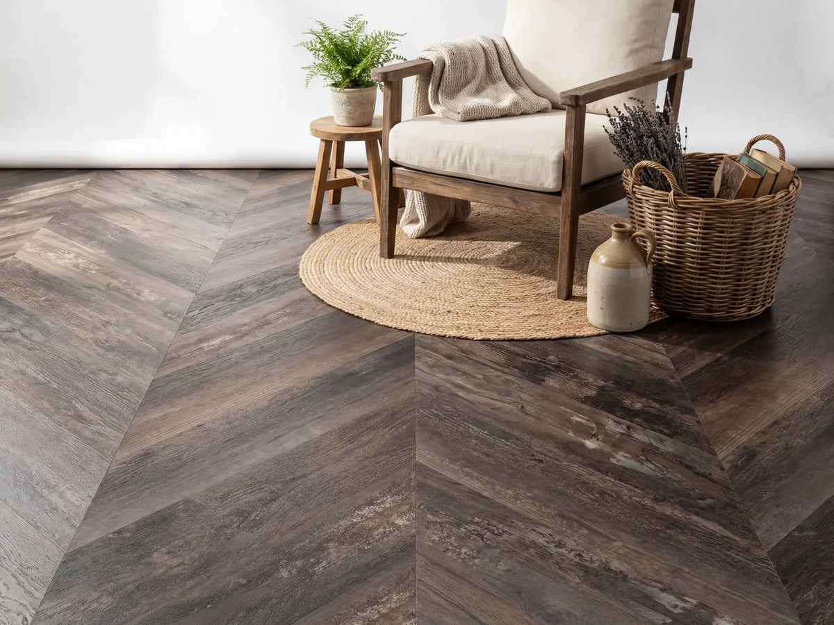 Yarenza Lux Tenebrae Hongaarse Punt Charred Black Oak PVC Hongaarse Punt Dryback 2,5 mm Zwart Gebrand Eiken - foto 3