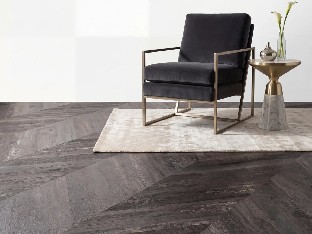 Yarenza Lux Tenebrae Hongaarse Punt Charred Black Oak PVC Hongaarse Punt Dryback 2,5 mm Zwart Gebrand Eiken - foto 4