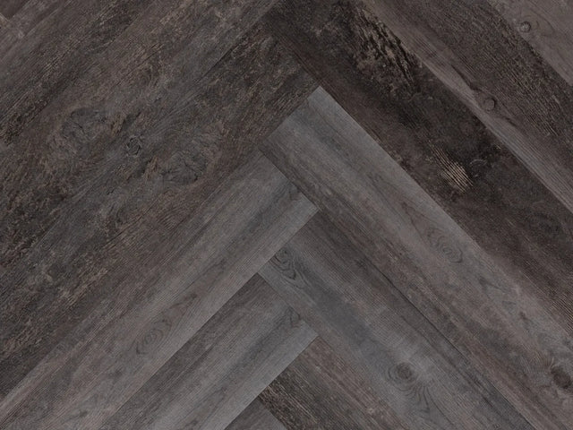 Yarenza Lux Tenebrae Visgraat Charred Black Oak PVC Visgraat Dryback 2,5 mm Zwart Gebrand Eiken