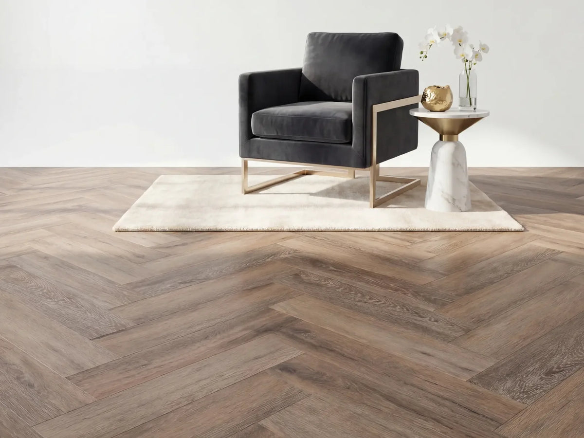 Yarenza Lux Tenebrae Visgraat Dark Oak PVC Visgraat Dryback 2,5 mm Donker Eiken - foto 3