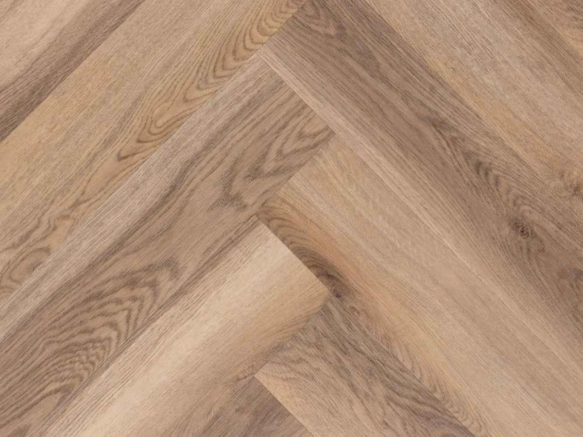 Yarenza Sylva Visgraat Smoky PVC Visgraat Dryback 2,5 mm Gerookt Eiken